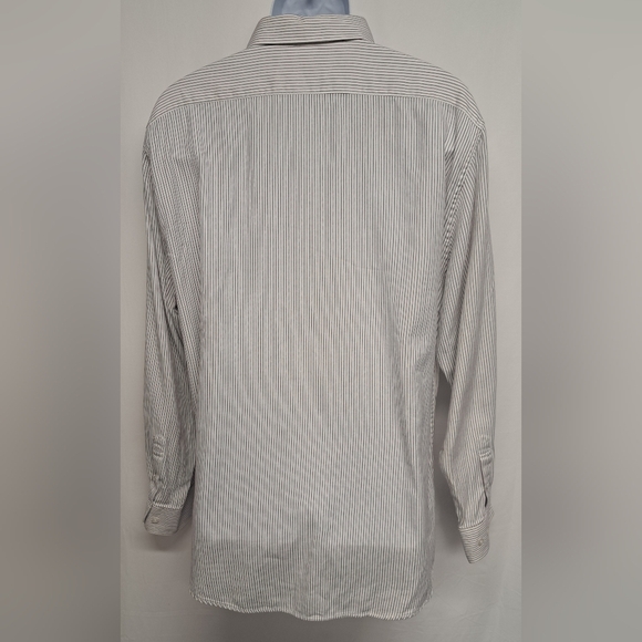 Structure XXL 50-52 Cotton Button Down Shirt Long Sleeve Striped - Picture 3 of 5